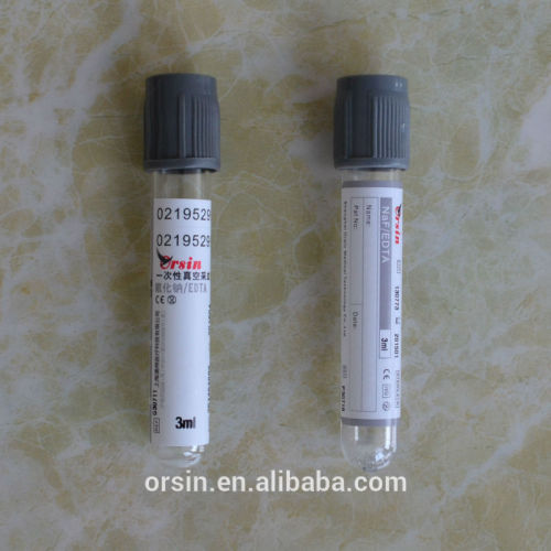 Vacuum blood collection tubes GREY cap/Glucose tube (PET) - 13mm*100mm