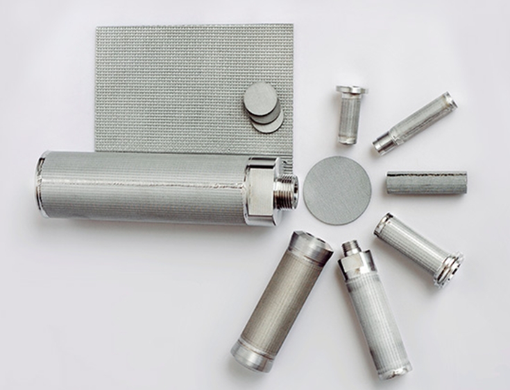 Sinterlenmiş tel örgü filtre elemanları Sintered wire mesh filter elements