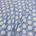 Woven Viscose Printed Blue Diamond Skirt Fabric