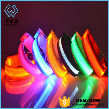 High Quality Custom Logo Flashing Led Light Armband For Running , LED Armband