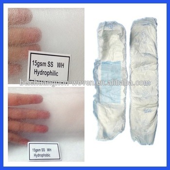 laminated non woven fabric disposable adult baby diapers