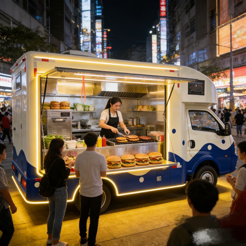 شاحنة طعام الدجاج الرعشة Jerk Chicken Food Truck