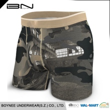 Men underwear fashion custom printed boxer briefs for men open front cotton boxer briefs