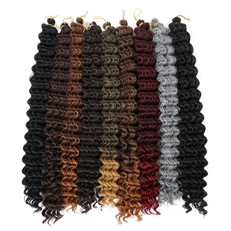 Premium Deep Wave Synthetic Hair Extension 18inch 80g Crochet Braid Deep Twist Hair dreadlocks crochet hair