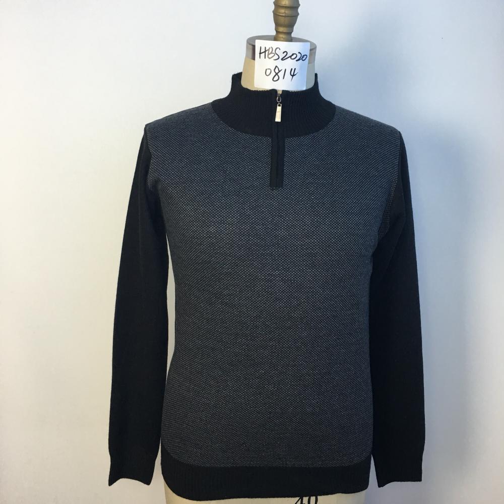 Men's Double-sided Half-zippered Turtleneck Sweater