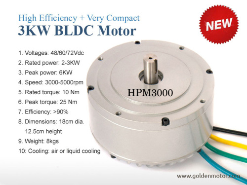 CE Approved High Power 3 Kw Electric Motorcycle Motor