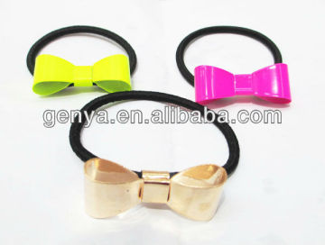 Hair Elastic Band With Metallic Bowknot