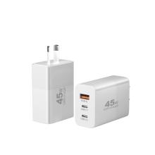 3-Port Gan Charger 45W الهاتف المحمول الهاتف المحمول شاحن سريع