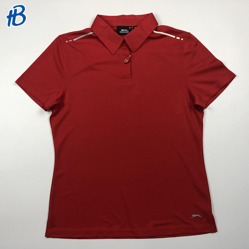 Camiseta esportiva de pólo vermelho de novos homens