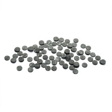 Black Synthetic turquoise Circle Flat back Cut