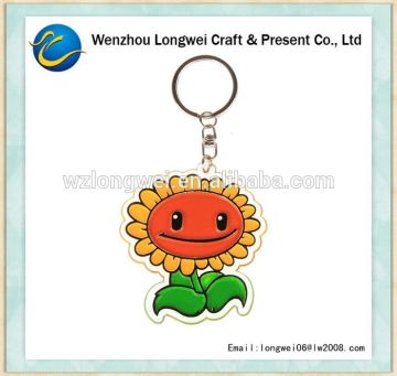 sunflower acrylic plastic key ring