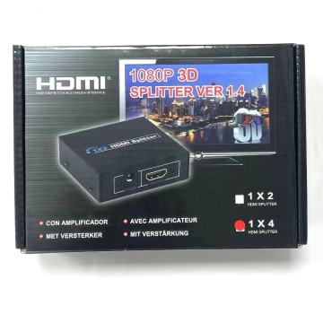 Cross Border Best-Selling 1x4 Splitter for Computers, TVs, Monitors, and 1080P HDTVs