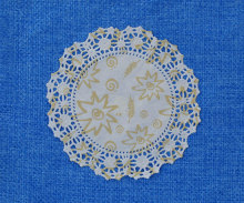 Printed round paper doily 7.5inch