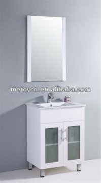 Solid Wood Bathroom Cabinet and Ceramic Wash Basin