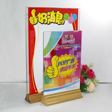 menu display stand/acrylic menu card stand