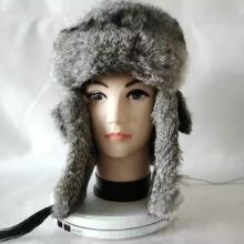 Leather Russian Ushanka Winter Fur Hat Aviator Fur Hats