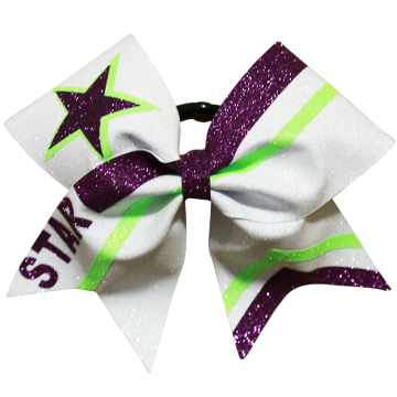 Glitter cheer hair bows