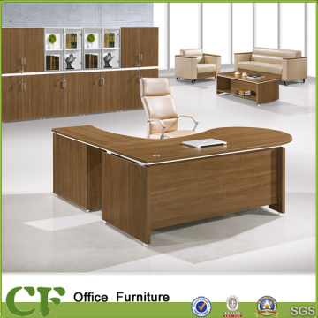 Hot Sell Modern Melamine Curve L Shape Office Desk for Boss