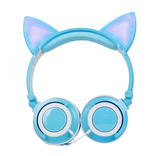 Christmas gift led cat ear headphones glowing