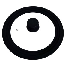 Black Silicone Pot Cover with Overflow Prevention