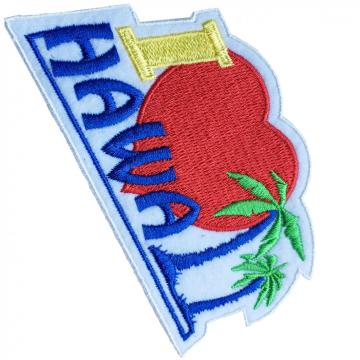 lron on embroidery coconut trees patches