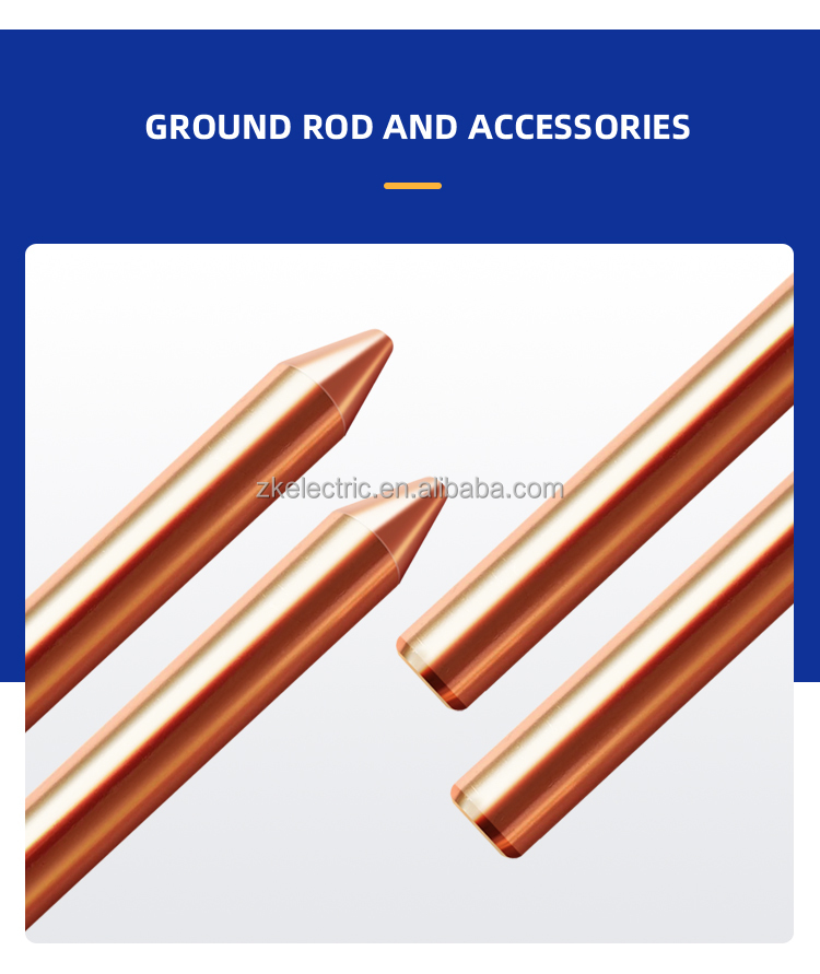 Copper clad Steel Grounding Rod for Lightning Protection