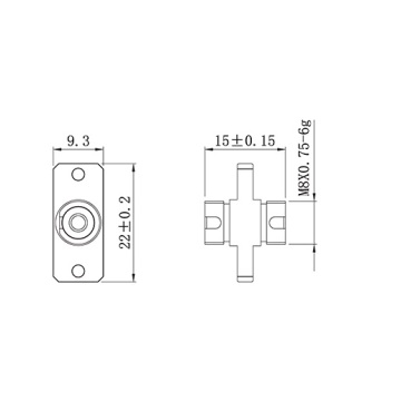 FC SX Adapter with Rectangle Flange