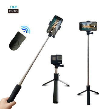 Handheld 3 in 1Tripod Lipat Bluetooth Selfie Stick