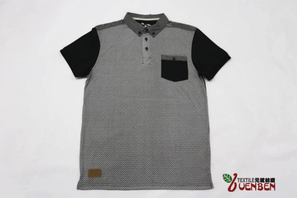 Solid Jersey With Printing And Pocket Polo