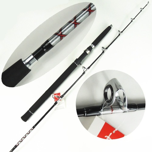 1.65m 1.8m 2 section carbon popping fishing rod