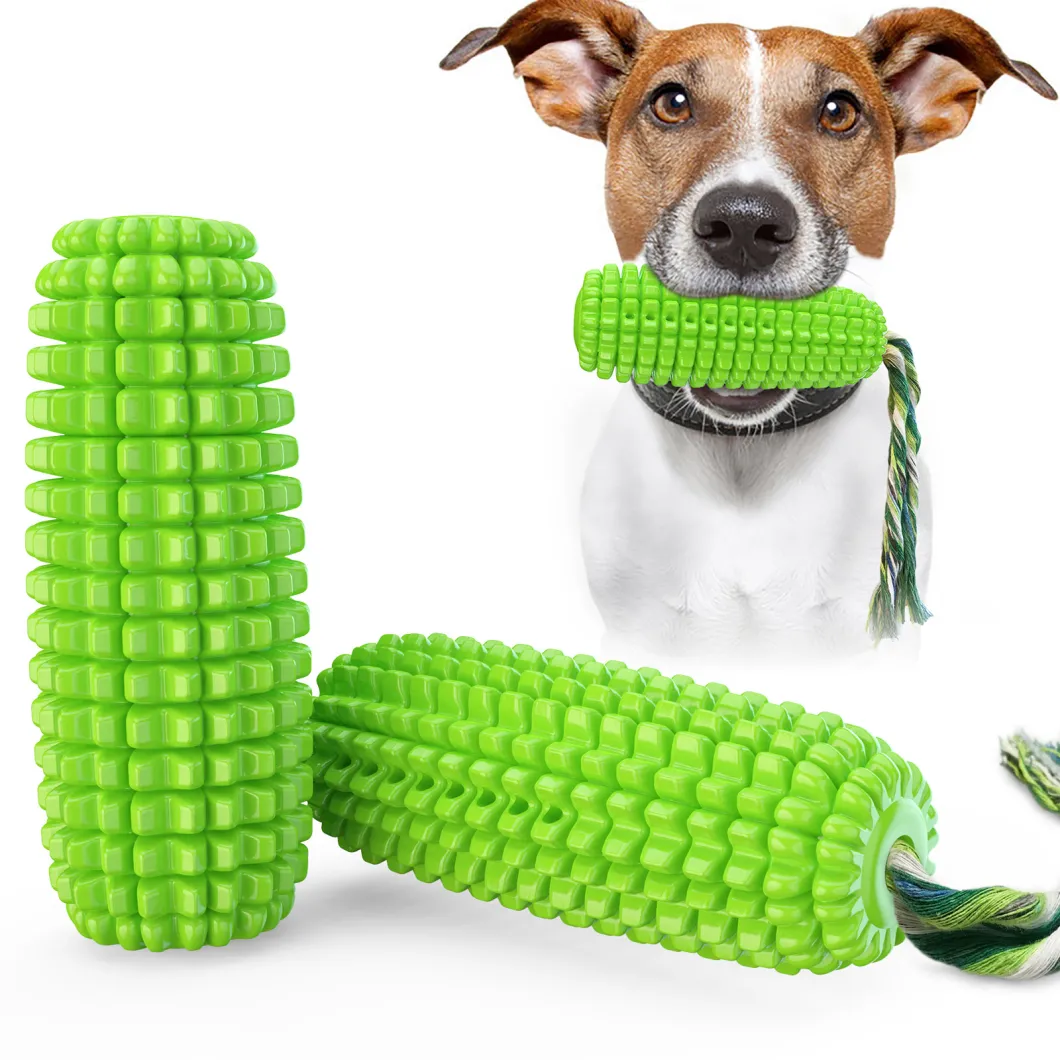 Pet Supply Squeaky Corn-Shaped Pet Toothbrush Dog Chew Pet Toys