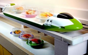 Linear sushi conveyor belt intelligent food delivery equipment
