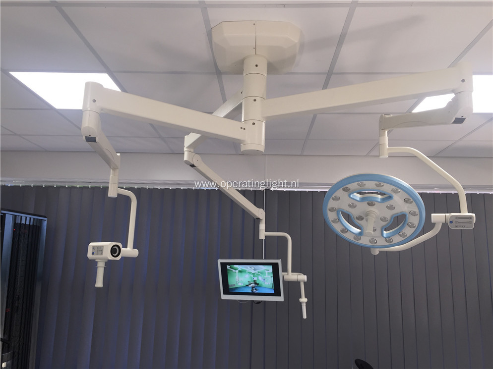 hollow surgical operation lamp with camera system