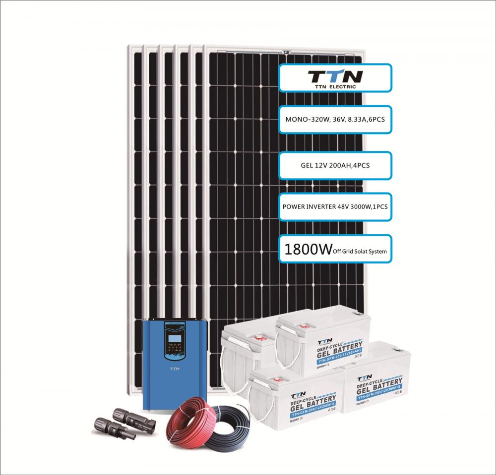 1800W,2000W,2200W Off Grid Hybrid Solar System