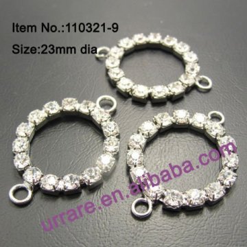 23mm Ring Rhinestone Connectors for Jewelry DIY Making