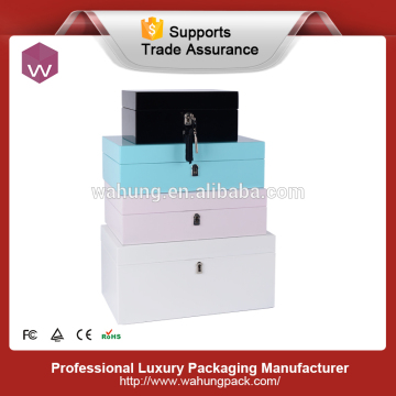 high quality black piano lacquer wood box made in China