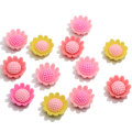 Varios mini dijes de resina en forma de girasol para artesanía hecha a mano cuentas decorativas Slime niñas accesorios para el cabello cuentas