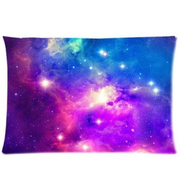 Patrón de galaxia de moda con tapa de almohada con cremallera con cremallera