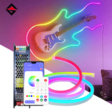 Customized 24V RGBIC Full Color LED Neon Strip Kit with Bluetooth App Controller