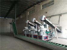High efficiency lines for production of wood pellets