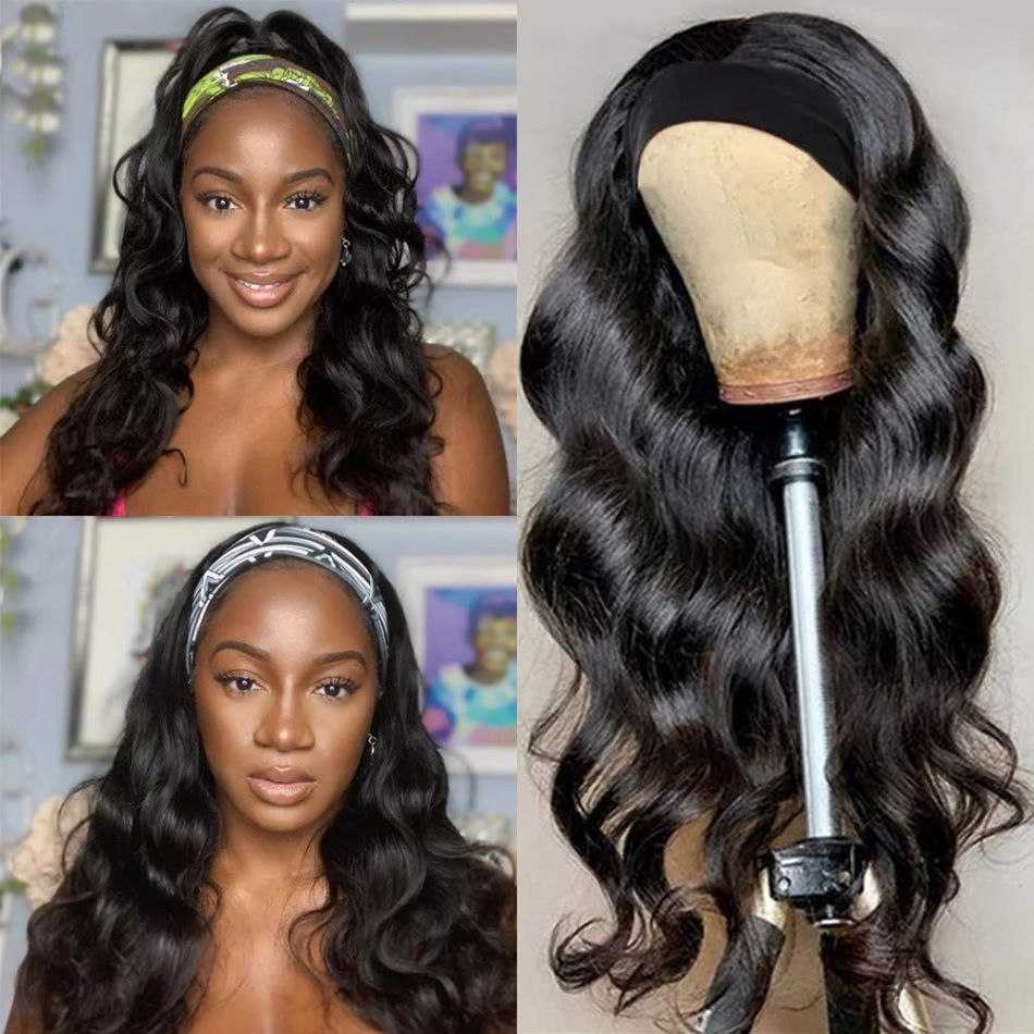 High Grade wholesale unprocessed 100% brazilian human Natural raw virgin straight kinky curly hair headband Wigs vendors