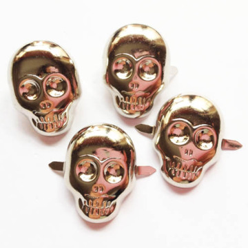 Punk Style Nickel Skull Studs, DIY Skull Nailhead