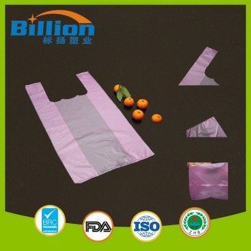 HDPE Atacado Plástico Legumes Frescos Alimentos Armazenamento de Frutas Produto de T-shirt Rolo de Saco