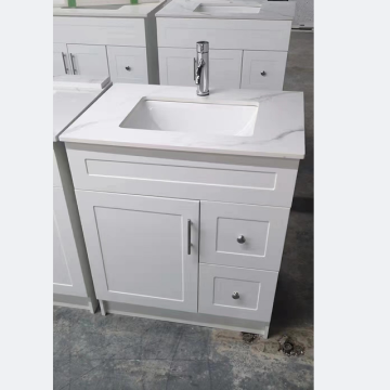 North America Style White Bathroom Vanity Cabinets - Fully Assembled
