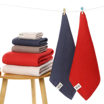 Japanese Imabari Terry Towel: Waffle Design Square Hand Towels