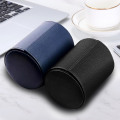 Professional leather Storage Custom Cylinder Shape Tie case