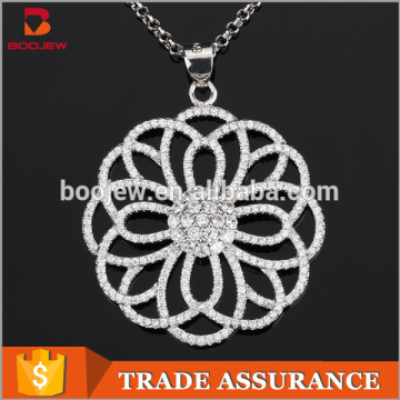 Fashion girl dress accessories elegant design flower shape charms wedding dress pendant jewellery