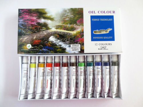 12ml 12pcs oil color paint set, fancy oil color tube, phoenix oil paint