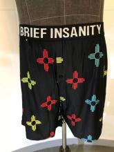 Men's Polyester Spandex Printed Brief Shorts