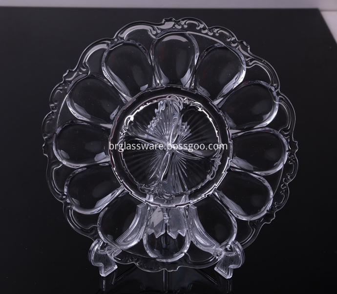 Pressed Glass Deviled Egg Dish Wholesale